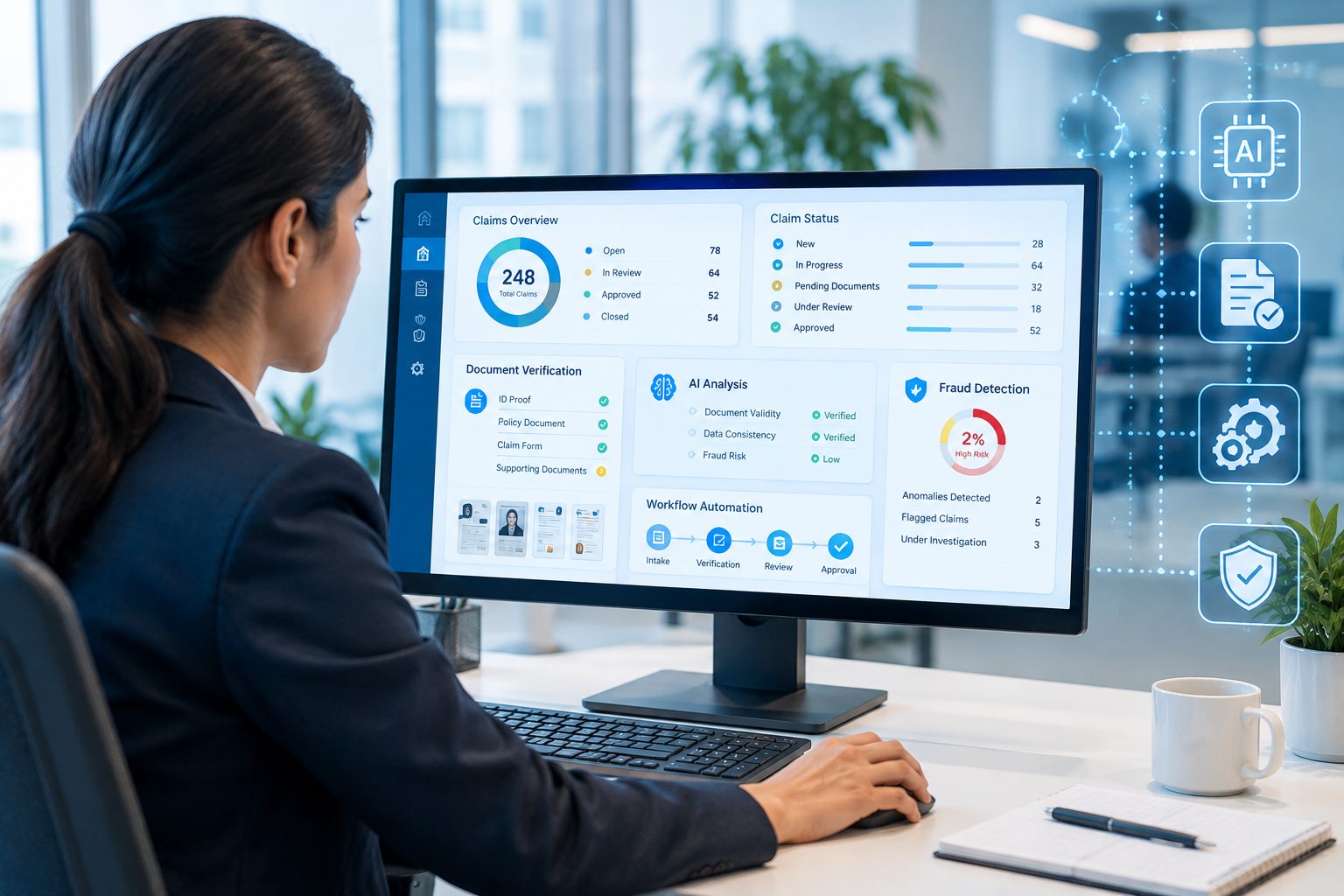 How Automation Can Improve Insurance Claims Processing 1 Insurance claims processing automation dashboard